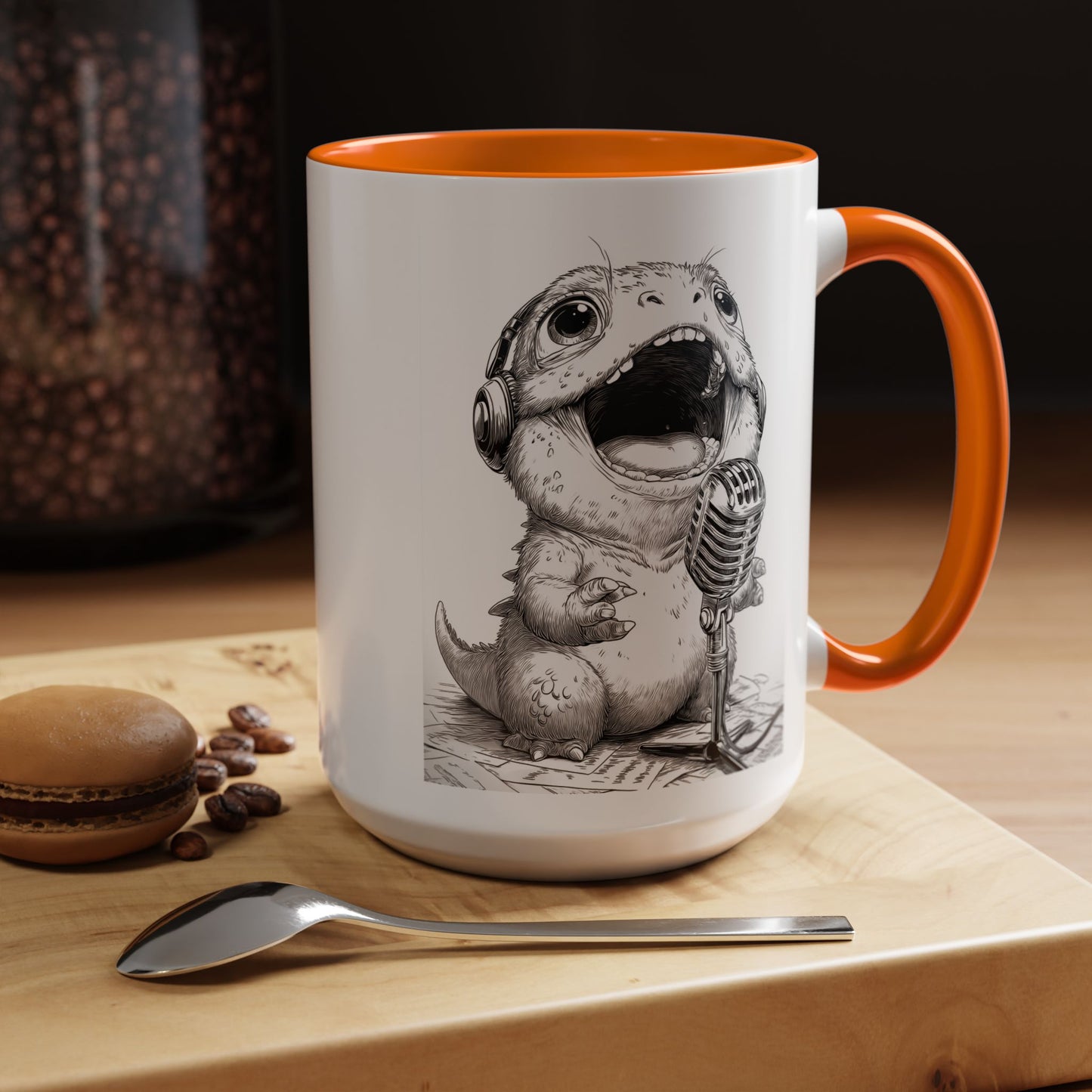 Singing Creature Design Coffee Mug (11, 15oz)
