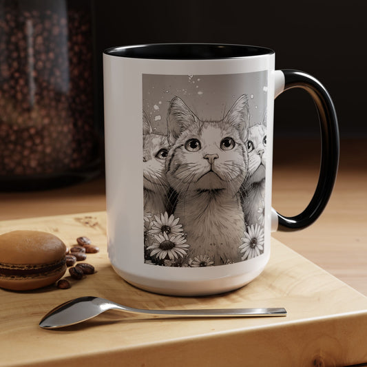 Whimsical Cat Accent Coffee Mug - Perfect for Cat Lovers and Gift Giving